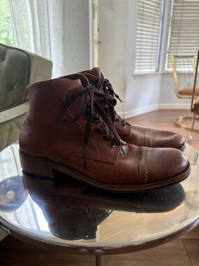 Wolverine 1000 Mile Plain Toe Men’s Boot Brown Size 10